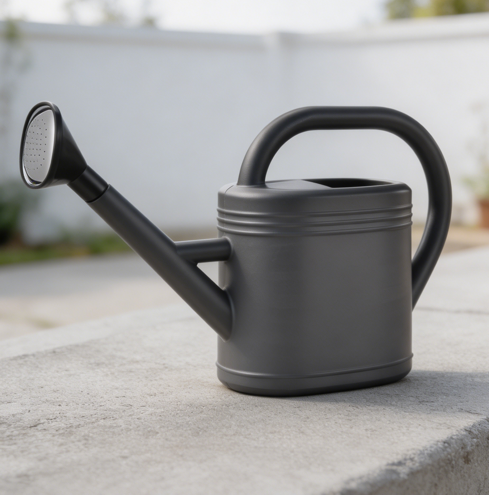 Grey 1-Gallon Watering Can Long Spout Sprinkler Head